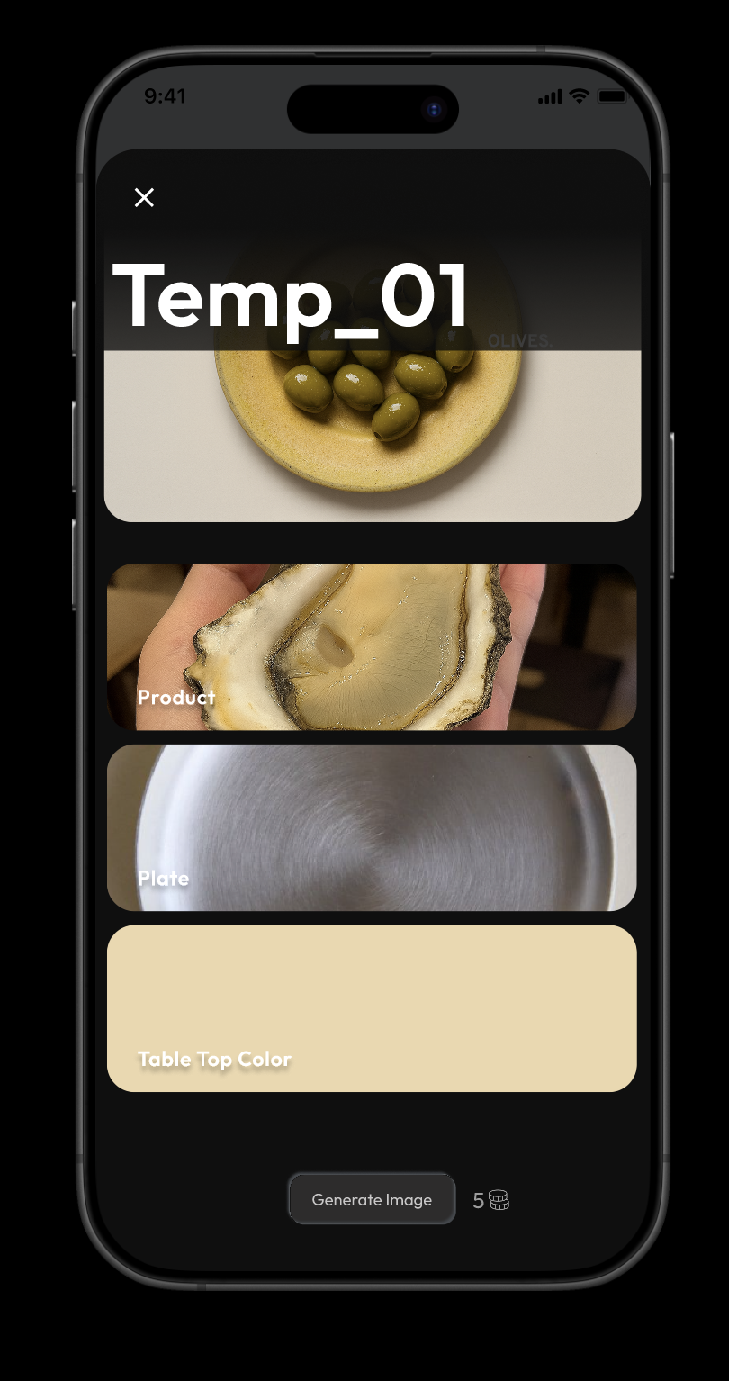 Template with assets filled in